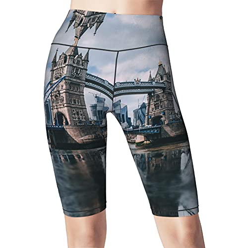 Inaayayi Hoge Taille Yoga Shorts Tower Bridge Panorama Engels Landmarks Skyline vrouwen Biker Shorts Yoga Workout… - Image 4