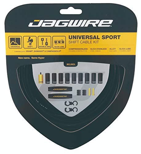 Jagwire Universal Sport Shift Cable Kit fits SRAM/Shimano and Campagnolo, Carbon Silver