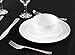 18-Piece White Flat Edge Dinner Set - Dishwasher Safe Opal Glassware