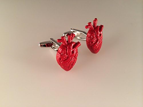 Anatomical Heart Cufflinks, Heart Cufflinks Love Cufflinks, Men's Cuff Links, Wedding Cuff Links, Father's Day