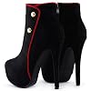 Show-Story-Chic-Sassy-Black-Red-Slip-On-Vogue-Latest-Stylish-PumpsLF80829BK409USBlack
