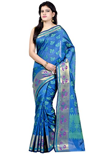 Chandrakala Women's Banarasi Cotton Silk Saree with Unstitched Blouse Piece