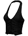 Fifth Parallel Threads FPT Women's Fashion Halter Neck Cropped Button Up Vest (4 Styles)