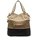 MG Collection Ece Tri-Tone Hobo Handbag, Black, One Size