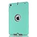 Ipad Mini Case, H&T(TM) Unique Silicone Design Soft Ipad Mini 3 In1 Hybrid Shockproof Protective Cover Case for Apple Ipad Mini 3/ 2/ 1 (Teal)