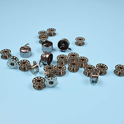4 Pieces Sewing Machine Bobbin Case with 20 Pieces Sewing Bobbins for Front Loading 15 Class Machines