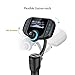 Bluetooth FM Transmitter Quick Charge 3.0, Wireless Car Radio Transmitter Kit 1.7” LED Display, Dual USB Ports, Compatible iPhone, Samsung, etc, Hands Free Kit