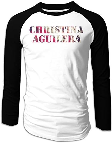ARTCGH Christina Aguilera Men's Long Sleeve Raglan Shirts Black L