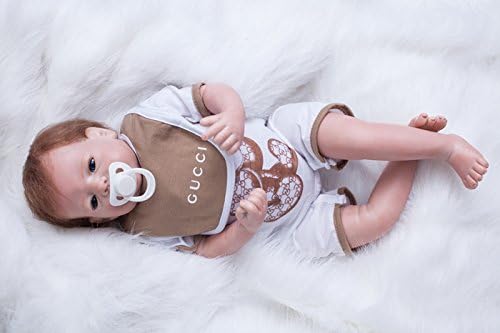 Rayish Reborn Baby Doll 22" Lifelike Realistic Baby Doll Magnetic Mouth Lovely Lifelike Cute Doll Collection Christmas gifts birthday gift