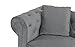Divano Roma Furniture Classic Modern Scroll Arm Velvet Chesterfield Love Seat Sofa (Grey)