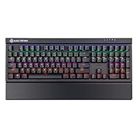 Mechanical Gaming Keyboard LED RGB Backlit 108Keys USB Ergonomic Wrist Rest Keyboard for Windows