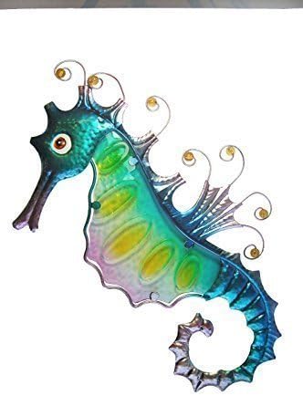 SDL Decorative Metal and glass Wall Art 46 cm Seahorse (55504)