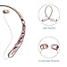 DolTech Bluetooth Headphones Sports Sweatproof Wireless Headphones Neckband Retractable Headset Stereo Noise Cancelling Earbuds w/Mic (Rose Gold)