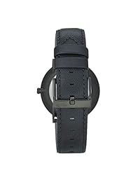 Hugo #Guide - Reloj de cuarzo para hombre, ultrafino, color negro, con correa de piel, color gris (modelo: 1530009)