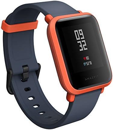 YIMITECH Xiaomi Amazfit Bip Smart watch with GPS Real-time Heart Rate Monitor Water Resistant Sports Fitness Tracker Support iOS and Android for Kids Men Women/US Version (Cinnabar Red)