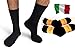 davido Mens crew Socks made in italy 100% cotton 8 pairs Black size 10-13
