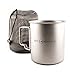 Core Element Titanium Lightweight Camping Bushcraft Mug Pot with Lid & Handle Dual Purpose - Open Fire Direct Flame Safe, Easy Clean (750 ML)