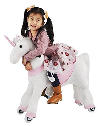 Girl's Gift Mechanical Ride on Unicorn Simulated Horse Riding on Toy Ride-on Toys :More Comfortable Riding with Gallop Motion for Kids 3-6 Years - Thumbnail 3