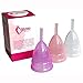 Skinco Menstrual Cup Periods Kit Alternative to Tampons, Sanitary Napkins for Feminine Hygiene Get Blossom Cups for Menstrual Cycle- Pre Childbirth S Size（set of 2） (S size)