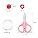 PP OPOUNT 1002 Pieces Christmas Pony Beads Large Hole Beads with Elastic String Cord, Safety Scissors for Bracelets, Necklaces, Jewelry Making and Home Decor Craft (White, red, Green)