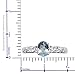 925 Sterling Silver Oval Sky Blue Topaz White Topaz Ring Cttw 1.2