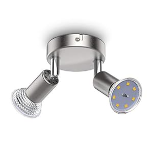 B.K.Licht I LED Opbouwspots met 2 lichts I GU10 fitting I draaibare opbouwspots I plafondspots I incl. 2x GU10 I 3.000K…