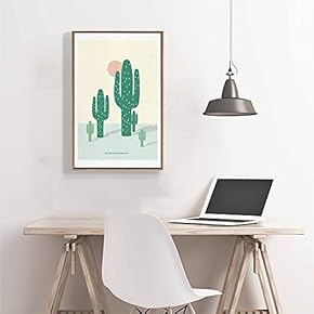 Framed Canvas Home Artwork Decoration Nordic Style Plants Canvas Wall Art for Living Room, Bedroom - 16x24 inches