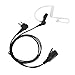 Lot 2 x Coodio Surveillance Earpiece Headset Bodyguard FBI [Covert Acoustic Tube] Mic Microphone For 2 Pin Motorola, Hytera 2 Way Radio Walkie Talkie