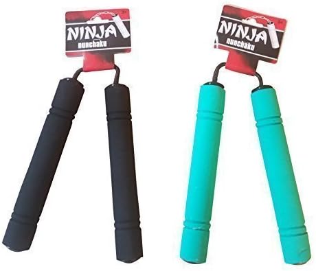 Nunchakus - Soft Safe-Foam Kids Ninja Toy Black, Red or Green (Random) by Ninja Nunchakas