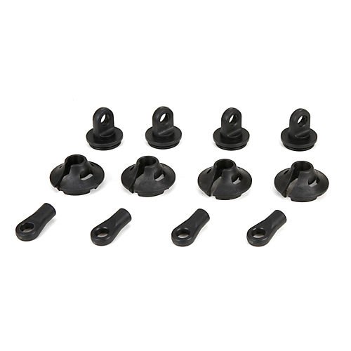 Team Losi Spring Cups/Clips/Shock Ends (2): 1:5 4wd DB XL