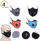 Unisex Mouth Face Mask Breathing Mask Cotton Haze Valve Anti-dust Mouth Healthy Mask Reusable Activated Carbon Filter Respirator Mouth-Muffle Mask Mix 4