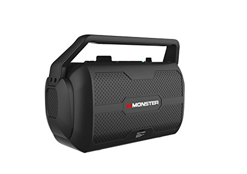 Monster-NOMAD-30-Watt-30-Hour-Portable-Bluetooth-Speaker-Weather-Resistant-IPX4-AUX-Input-MIC-Input-FM-Radio-and-USB-Charger-for-your-Portable-Devices-Black