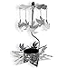 Doves Rotating Tea Light Candlespinner - Hanging Dove Charms Revolve on The Spinning Turbine on The Top of The Star Shaped Candleholder Base - 5.5