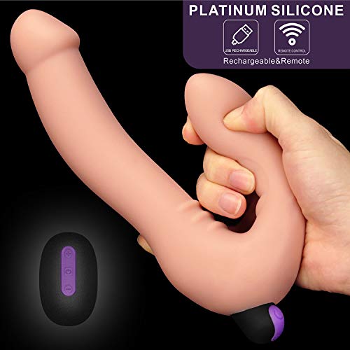 Remote Control Silicone Vibrator Strapless Strap on Dildo Vibrator Anal Dildo Penis Anal Vibrator Vibrating Butt Plug Prostate Massager Cumming Dildo Silicone Dildo Lesbian Double Penetration Dildo
