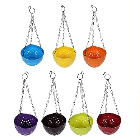 Kraft Seeds New Range 7 Inches Diamond Hanging Planter a Fresh Design and Exciting Colours for Balconies and Garden Use 