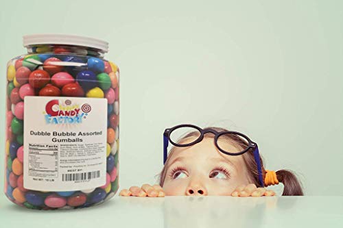 Gumballs Dubble Bubble Assorted 1 Inch Gum balls 24mm in Jar, 10 Pounds