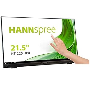 HANNspree HT225HPB 1080p Full HD 21.5 Inch Anti Glare HS-IPS Touch Screen Monitor with HDMI, DisplayPort Connectivity…