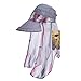 icolor Women Sun Hats UPF 50 Sun Protection Hat Summer Outdoor Neck Shield Flap Visor Hat Ponytail Hats Wide Brim Beach Hat (Gray)