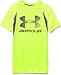 Under Armour Boys' HeatGear Armour Up Digi Fitted Short Sleeve Shirt, Fuel Green (363)/Graphite, Youth X-Small