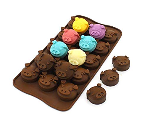 Garcent Nonstick Silicone Candy Chocolate Making Mold Ice Cube Tray Set of 6