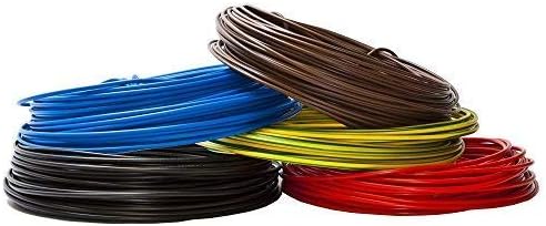 100 Meter Single Core Cable - Single Shot Flexible - PVC Wire - H07V-K 1,5 mm ² - Color: Black 100 M