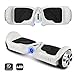 CHO Electric Self Balancing Dual Motors Scooter Hoverboard with Built-in Speaker and LED Lights - UL2272 Certified (4.5 Inch White)