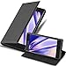 Cadorabo Book Case Compatible with Sony Xperia X Compact in Night Black - with Magnetic Closure, Stand Function and Card Slot - Wallet Etui Cover Pouch PU Leather Flip