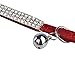 BINGPET Diamond Cat Collar,Adjustable Soft Velvet Leather Safe Kitten Collar with Shiny Rhinestones and Bells,Girl Boy Bling Stylish Cat Collars with Safety Elastic for Small Medium Cats,Red