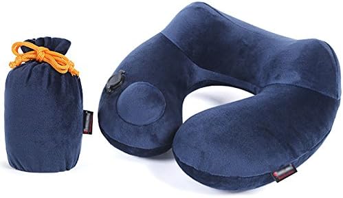 Neck Pillow - Travalmall Travel Pillow for Sleeping with a Portable Bag，neck Support Pillow for Plane,car,bus,train,home Use (dark blue)