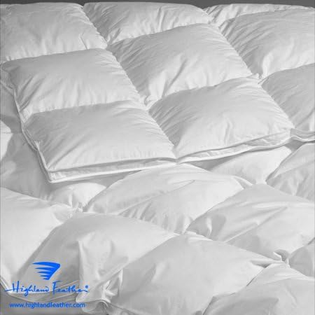 Califonia King/Cal-Oversize/ Super King Size 600 Loft White Down Comforter 110X100'' Deluxe Fill 50 oz -260TC Collection