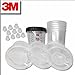 3M PPS Starter Kit: Standard Size 16172 (650mL,  22 fl oz)  6-Pack Lids & Liners; 1-Cup & Collar (with 200 micron filters) ; 1-generic Mix Ratio insert; 1-bag of Sealing Plugs, Pack of 4