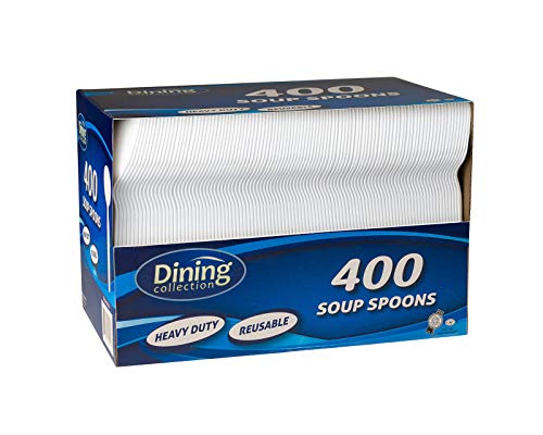 White Soup Spoons, 400 Count