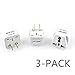 BESTEK Japan Travel Plug Adapter, Grounded Universal Type A Plug Adapter JP to US Adapter - Ultra Compact for US, Japan, China Phones, Laptops, Camera Chargers and More, 3 Pack