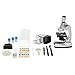 Microscope Kit with 6 Magnifications 50x to 1200x, Includes 37 - Piece Accessory, Smartphone Adapter, Handy Storage Case (5 Bonus Animal/Plant Sides) (37 - Piece Accessory Set + Smart Phone Adopter)